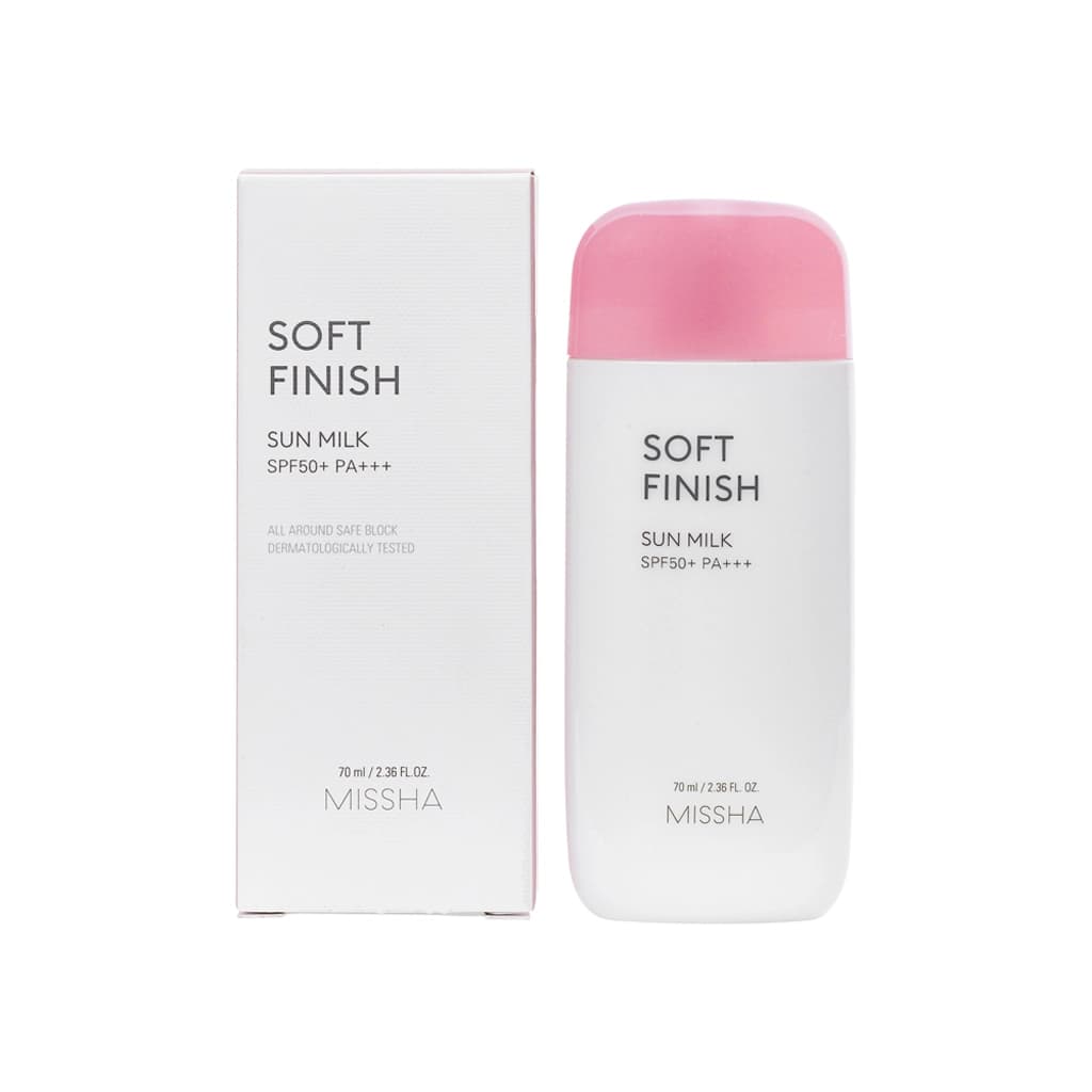Missha Soft Finish Sun Milk SPF50+ PA+++ 70ml – Matte UV Shield Sunscreen | Sweat-Proof Daily Protection