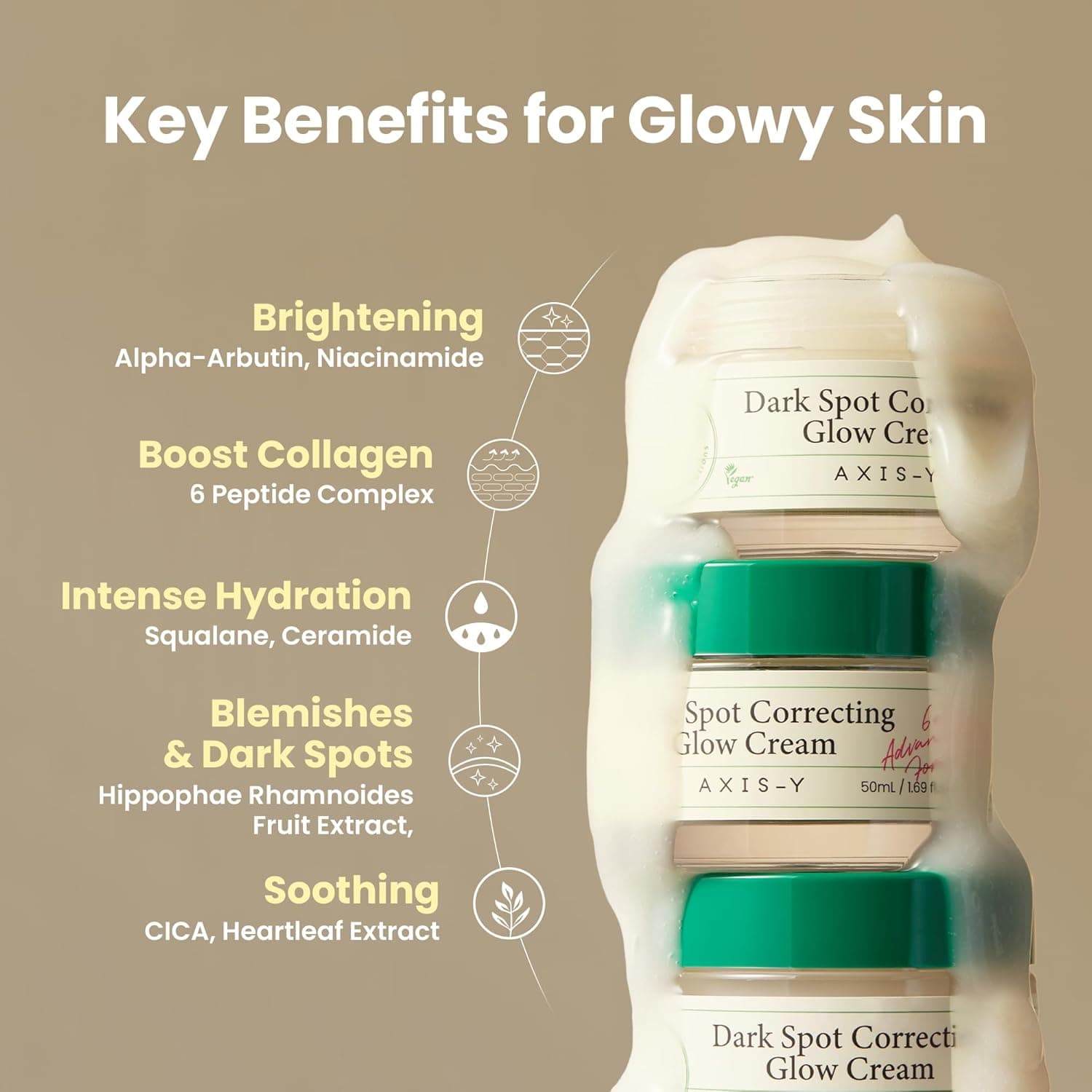 AXIS-Y Dark Spot Correcting Glow Cream Key benifit