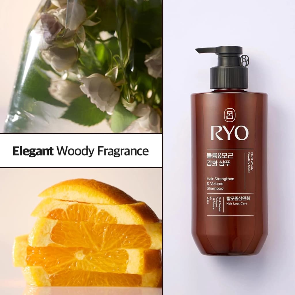 Ryo Hair Strengthen & Volume Shampoo 480 ml for weak hair