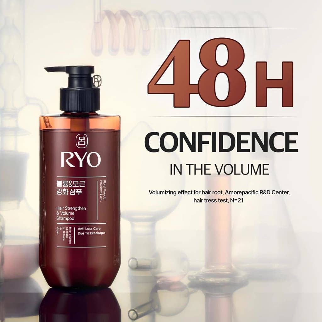 Ryo Hair Strengthen & Volume Shampoo 480 ml for weak hair