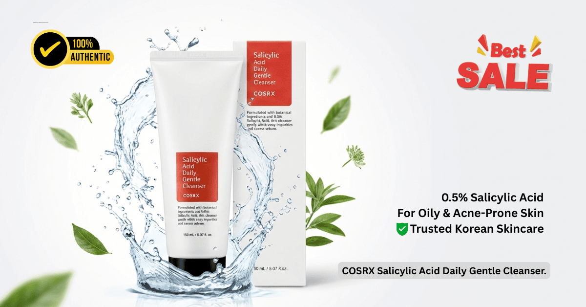 COSRX Acne Control & Snail Mucin Repair Combo – Salicylic Acid Cleanser, Snail 96 Essence & Snail 92 Cream for Oily, Acne-Prone Skin, Hydration & Glass Skin Glow