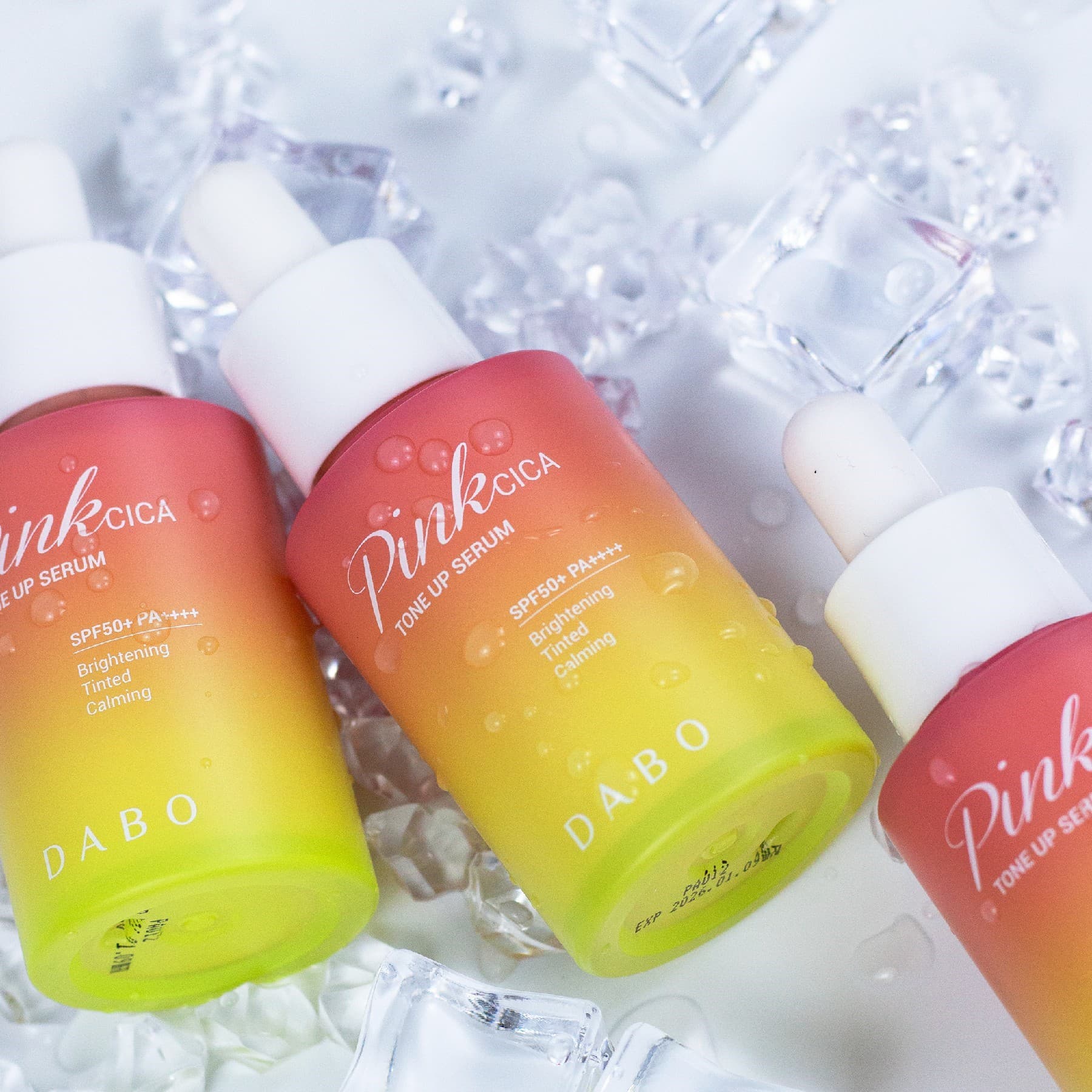 Dabo Pink Cica Tone Up Serum texture lightweight pink tone up formula