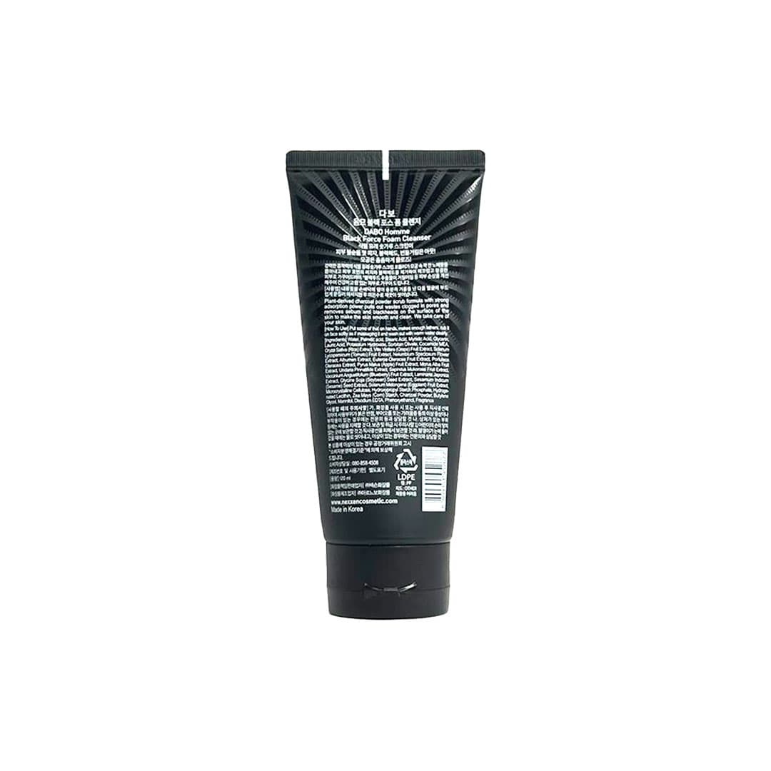 Dabo Black Force For Men Foam Cleanser 120ml Korean Face Wash