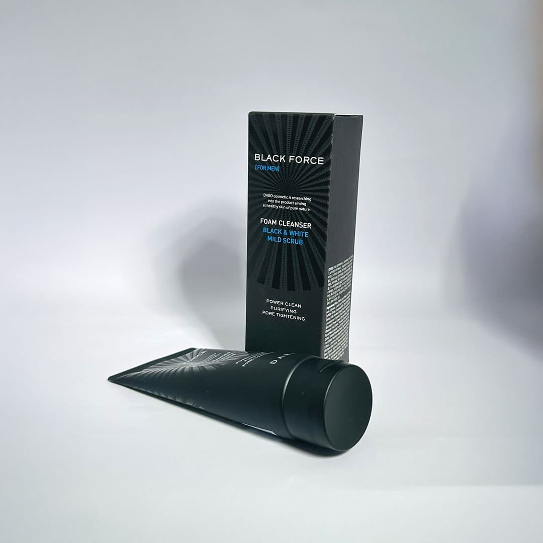 Dabo Black Force For Men Foam Cleanser 120ml – Deep Cleansing Korean Face Wash for Men | Oil Control, Pore Cleansing & Refreshing Facial Cleanser for Oily & Combination Skin
