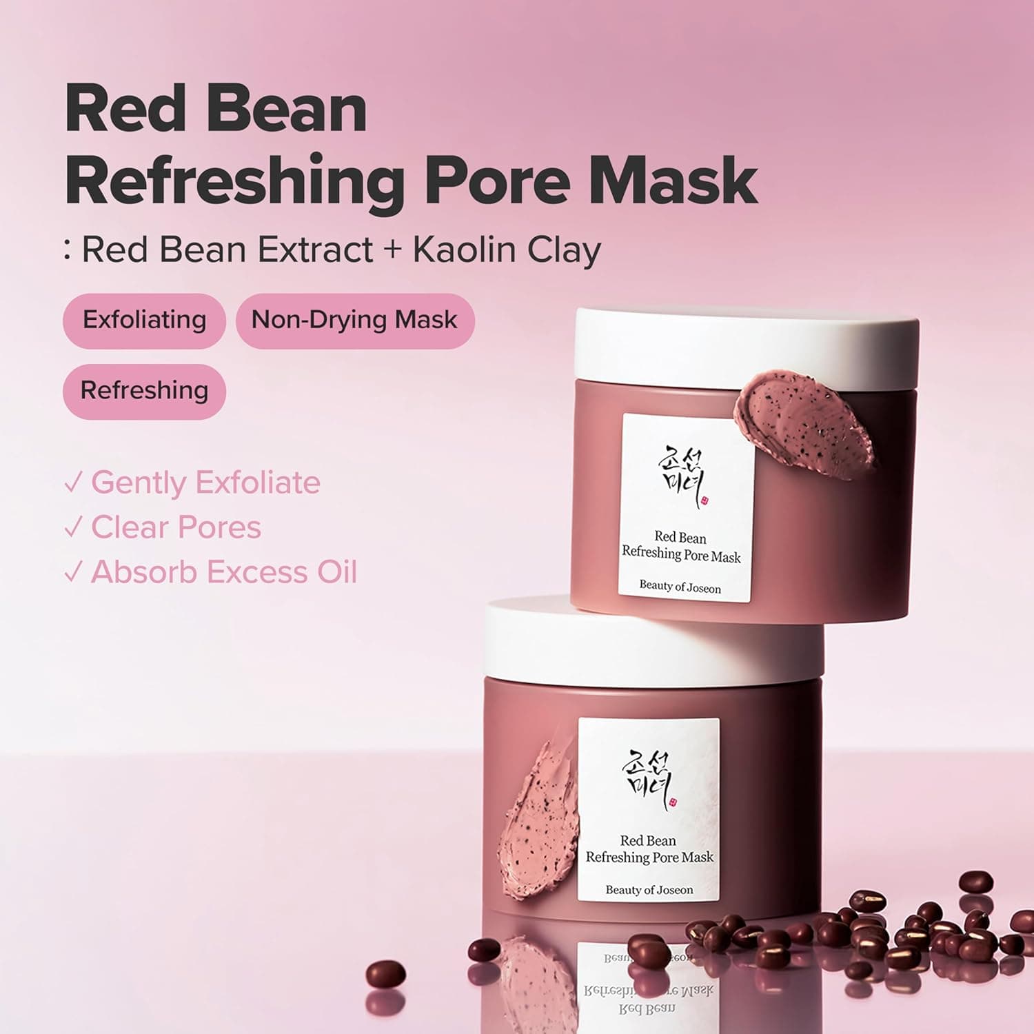 Beauty of Joseon Red Bean Refreshing Pore Mask 140ml Korean pore cleansing clay mask