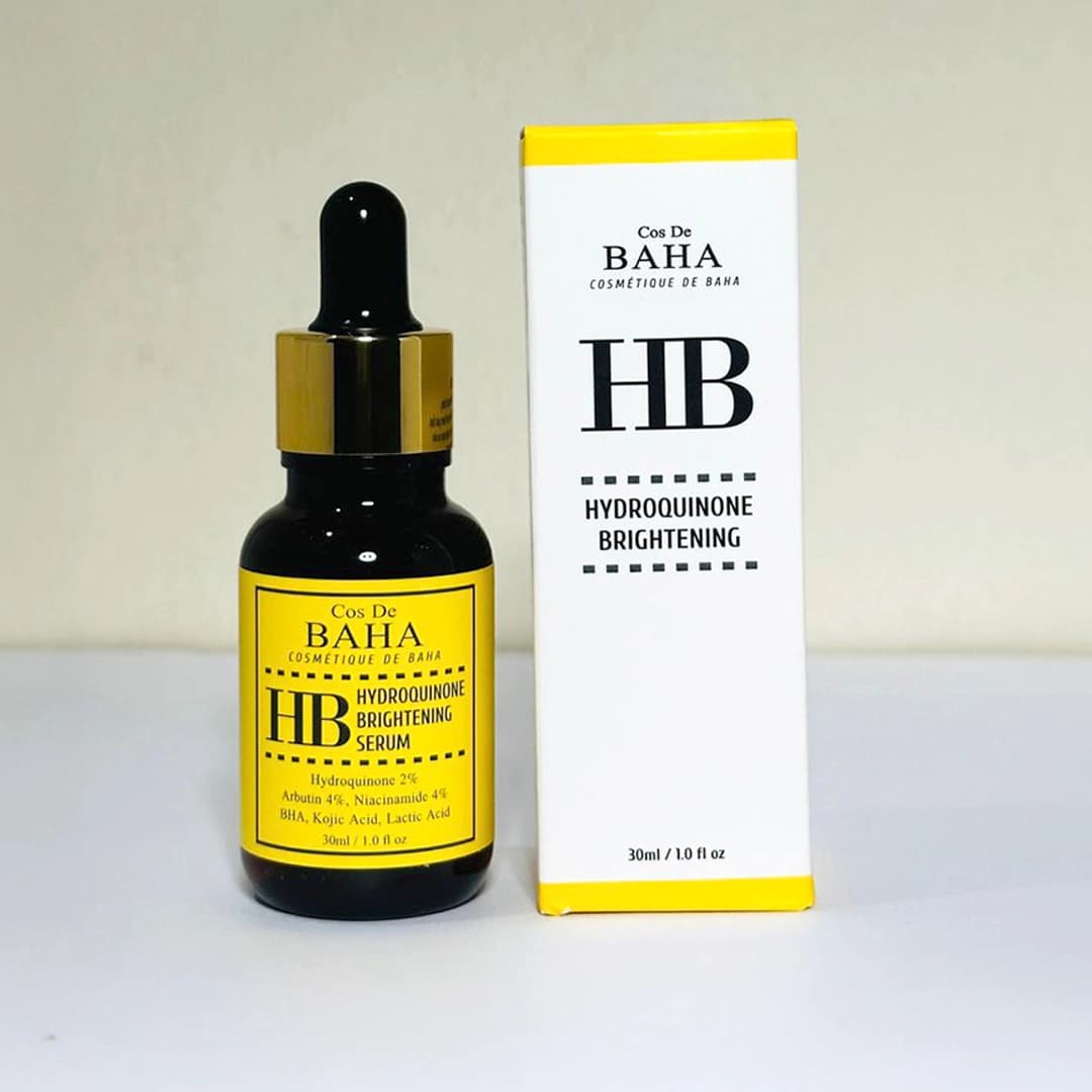Cos De BAHA Hydroquinone Brightening Serum HB Dark Spot Remover & Melasma Treatment Serum for All Skin Types 30ml