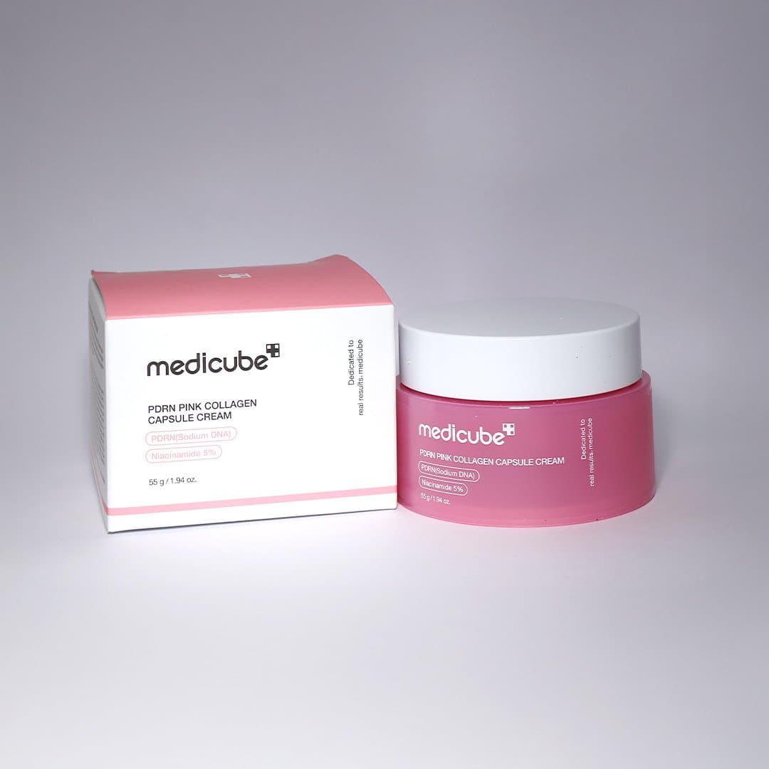 Medicube PDRN Pink Collagen Capsule Cream 55g – Glass Skin Brightening & Skin Barrier Repair Cream