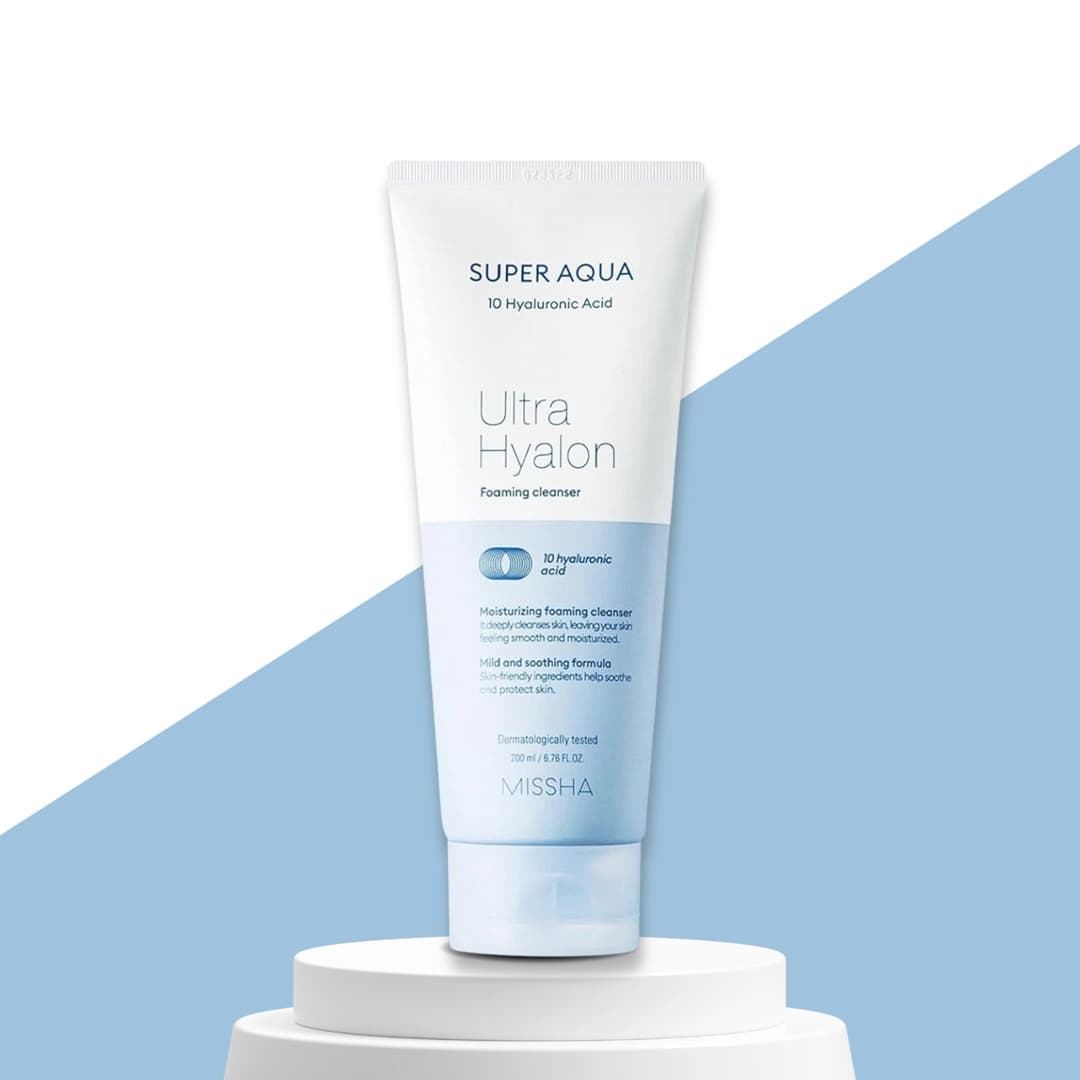 MISSHA Super Aqua Foaming Cleanser before after deep cleansing soft hydrated skin